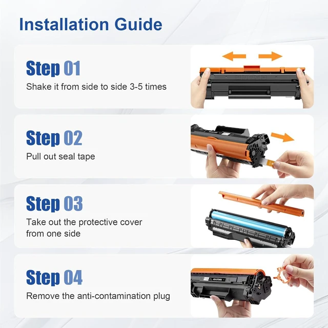 Alt view image 5 of 7 - 48A Toner Cartridge Replacement for HP 48A CF248A Black Toner Cartridge Compatible with HP Pro M15w M15a M16w M16a MFP M29w M29a M28w M28a Printer(4 Pack)