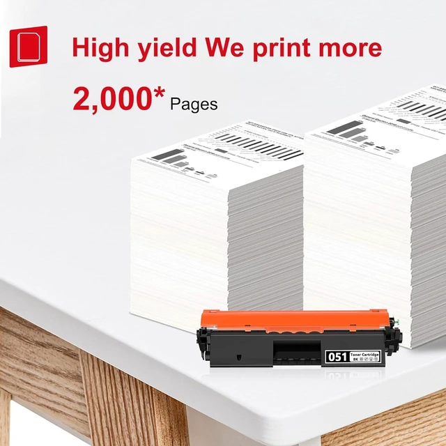 Alt view image 3 of 7 - 051 Toner Cartridge CRG051 Black 1 Pack Replacement for Canon Toner Cartridge CRG-051 ImageClass LBP162dw MF264dw MF267dw MF269dw Printer Ink