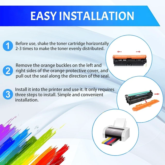 Alt view image 6 of 7 - 128A Toner Cartridge Compatible for HP 128A CE320A CE321A CE322A CE323A Toner Cartridges for HP LaserJet Pro CM1415fn CM1415fnw CP1525n CP1525nw Printers Combo Pack