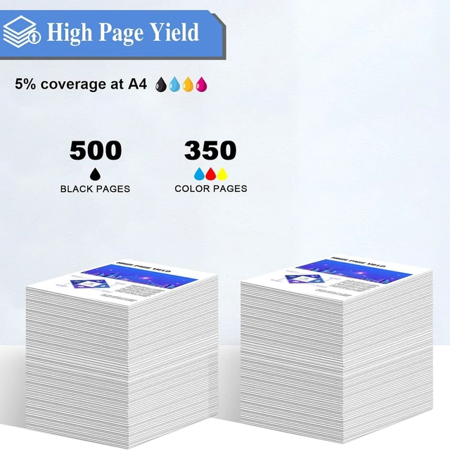 Alt view image 3 of 6 - 232XL Ink Cartridges Remanufactured Replacement for Epson 232 Ink Cartridges for Expression Home XP-4200 XP-4205 Workforce WF-2930 WF-2950 Printer (2 Black, Cyan, Magenta, Yellow, 5 Pack)