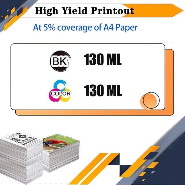 Alt view image 3 of 6 - Replacement PFI-106 PFI106 130ML Ink Cartridges Compatible for Canon IPF6400 IPF6400S IPF6410 IPF6450 IPF6460 IPF6410S Printers R