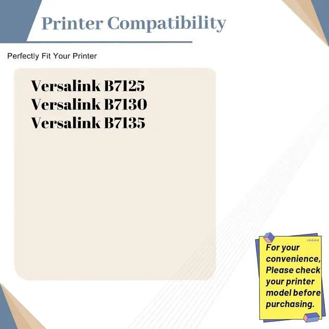 Alt view image 2 of 7 - 006R01818 B7125 Black Toner Cartridge Compatible for Xerox Versalink B7125 B7130 B7135 Printer High-Yield 35000 Pages (3-Pack Black)