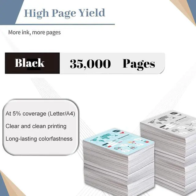 Alt view image 3 of 7 - 006R01818 B7125 Black Toner Cartridge Compatible for Xerox Versalink B7125 B7130 B7135 Printer High-Yield 35000 Pages (3-Pack Black)