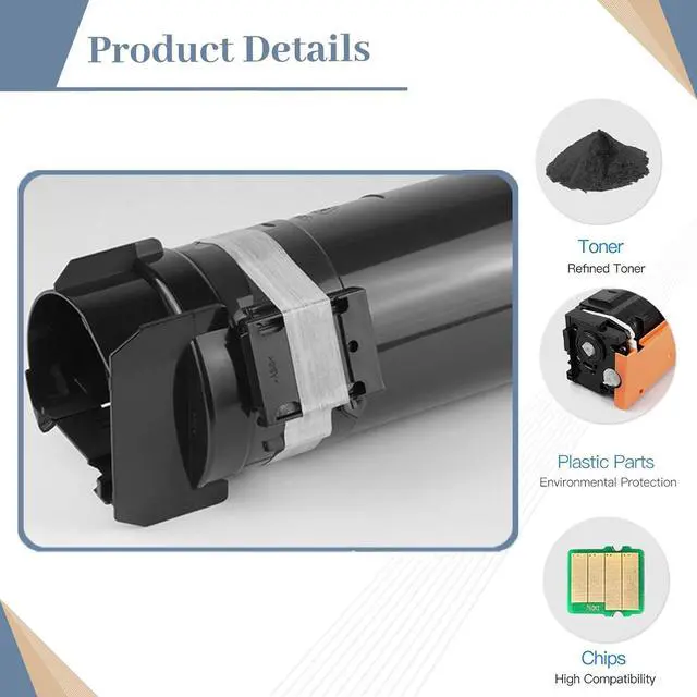 Alt view image 4 of 7 - 006R01818 B7125 Black Toner Cartridge Compatible for Xerox Versalink B7125 B7130 B7135 Printer High-Yield 35000 Pages (3-Pack Black)