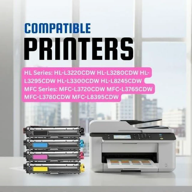 Main image of InkHouse Compatible Toner for Brother TN229XL Combo Pack with Chip Combo High Yield of TN229, for HL-L3220CDW L3280CDW L3295CDW L3300CDW L8245CDW MFC-L3720CDW L3765CDW L3780CDW L8395CDW (BK/C/M/Y)