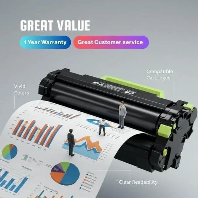 Alt view image 3 of 6 - Ink House Compatible Toner Cartridge for Use in HP CB540/CB541/CB542/CB543 (HP 125A) Combo Pack 4 Colors Black/Cyan/Magenta/Yellow for HP Color Laserjet CM1312, CP1210, CP1510 & More