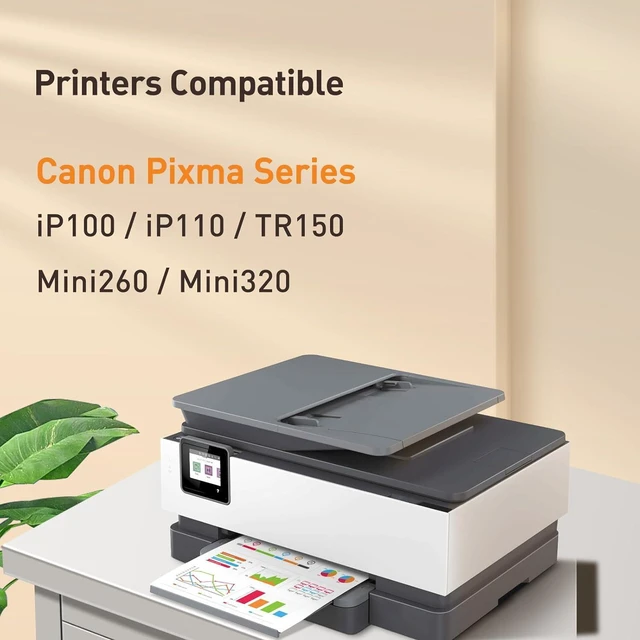 Alt view image 2 of 7 - PGI-35 CLI-36 Ink Cartridge Replacement for Canon TR150 Ink for Canon 35 36 Ink Cartridge Work with PIXMA TR150 IP110 TR152 IP100 Mini260 Mini320 Printer (8BK, 4 Tri-Color)