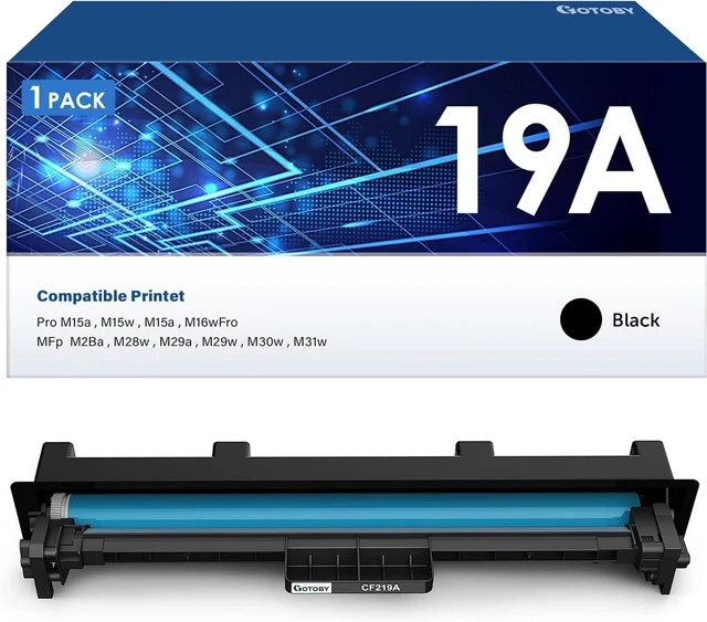 Main image of Black Drum 19A Compatible Drum Unit Replacement for HP 19A CF219A Work with Pro MFP M130fw M130nw M130fn M130a M102w M102a M130 M102 Printer (NO-Toner)