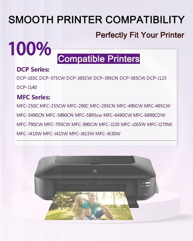 Alt view image 3 of 6 - Wolfgray Compatible LC61 LC65 Ink Cartridges 24 Pack - Replacement for Brother LC-61 LC-65 LC61BK LC61C LC61M LC61Y for MFC-490CW MFC-495CW MFC-J615W MFC-J630W Printer (6BK+6C+6M+6Y)