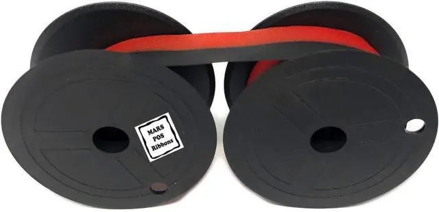 Alt view image 5 of 7 - Mars POS Ribbons Compatible with Calculator Spool Ribbon Replacement for Universal GR24BR Ribbon (Black Red, 2 Pack)