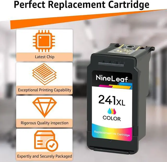 Alt view image 4 of 7 - NineLeaf Remanufactured Ink Cartridge Compatible for Canon CL-241XL CL241XL PIXMA MG3620 MG3520 MG3220 MG2220 MG2120 MG3600 MX532 MX472 MX432 MX452 MX522 TS5120 MX392 Printer (Tri-Color,2 Pack)
