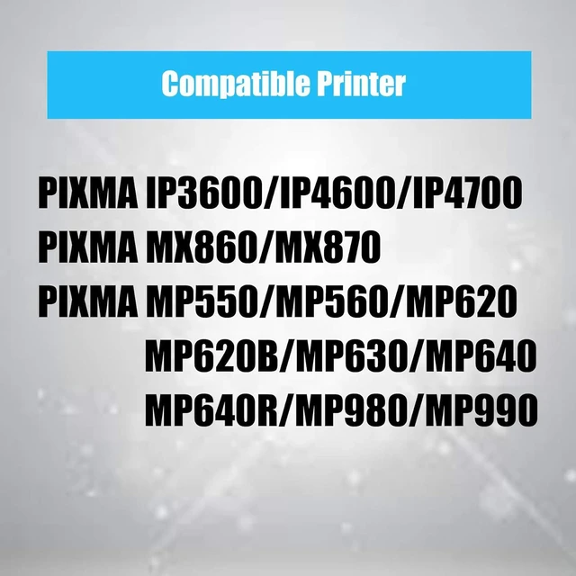 Alt view image 3 of 7 - 6-Pack 4Benefit Compatible PGI-220 CLI-221 PGI220 CLI221 PGI 220 CLI 221 Ink Cartridge for Pixma MX860 MX870 MP540 MP550 MP560 MP620 MP640 IP3600 Printer (2PGBK + 1BK + 1C + 1M + 1Y)