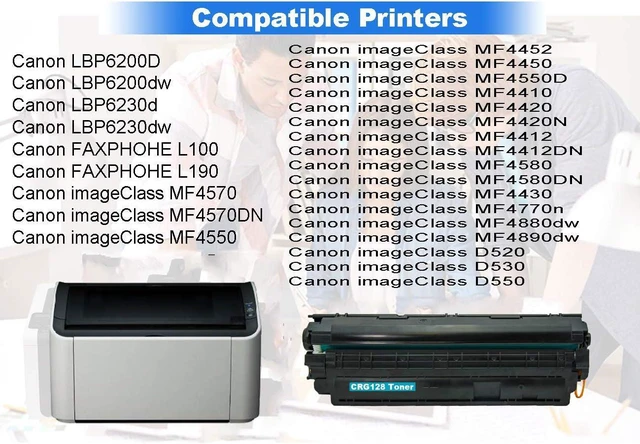 Alt view image 2 of 6 - InkSpire 12PK New Compatible Canon 128 Toner Cartridge Black Replacement for Canon Imageclass MF4570dn MF4570dw MF4770n MF4450 MF4550 MF4550d MF4880dw MF4890dw MF4400 MF4410 MF4412 MF4452 D530