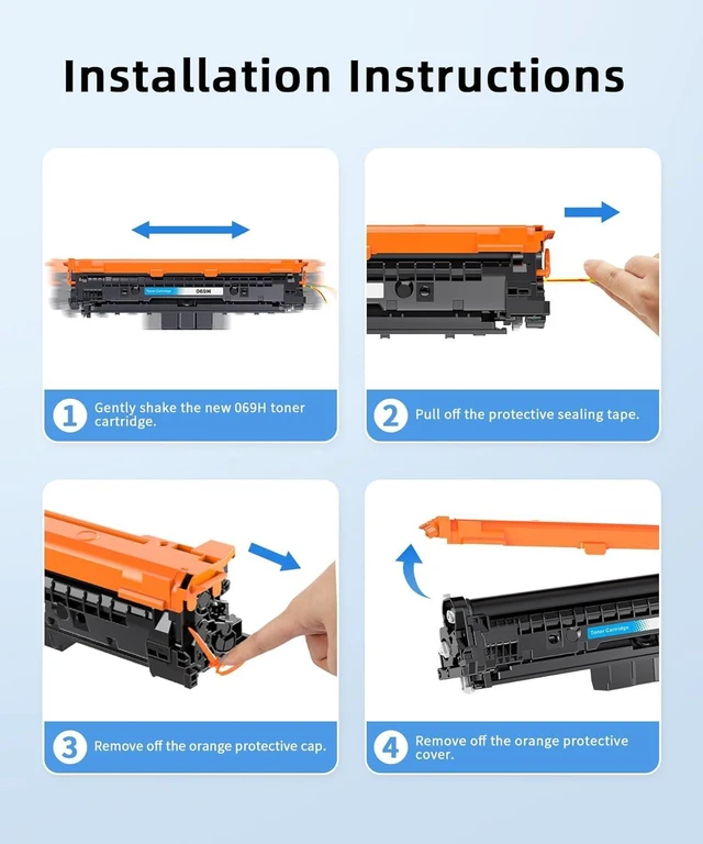Alt view image 4 of 7 - CRG-069H Compatible Toner Cartridge MF753Cdw MF751Cdw Replacement for Canon 069 069H CRG-069 CRG-069H Work with Canon imageCLASS MF753Cdw MF751Cdw LBP674Cdw (CRG-069H BK/C/M/Y,4 Combo Pack)