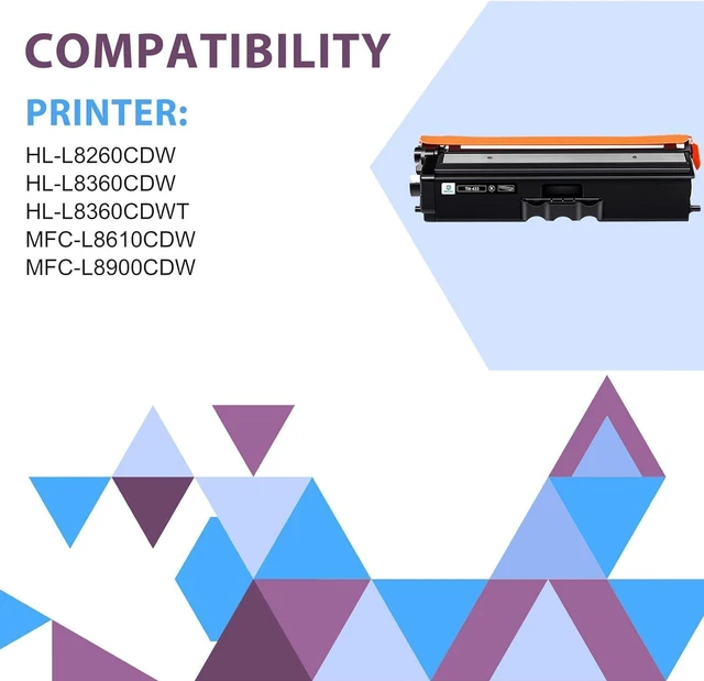 Alt view image 2 of 6 - TN433 TN436 TN-433 Toner Cartridge 4-Pack Compatible Replacement for Brother TN433BK TN433C TN433M TN433Y TN431 for Brother HL-L8360CDW MFC-L8900CDW HL-L8260CDW MFC-L8610CDW HL-L8360CDWT Printer