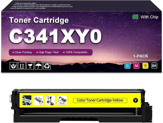 Main image of C3426 Toner Cartridge Replacement (with Chip) for Lexmark C341XK0 C341XC0 C341XM0 C341XY0 Toner for Lexmark C3426dw MC3426adw Printer Yellow