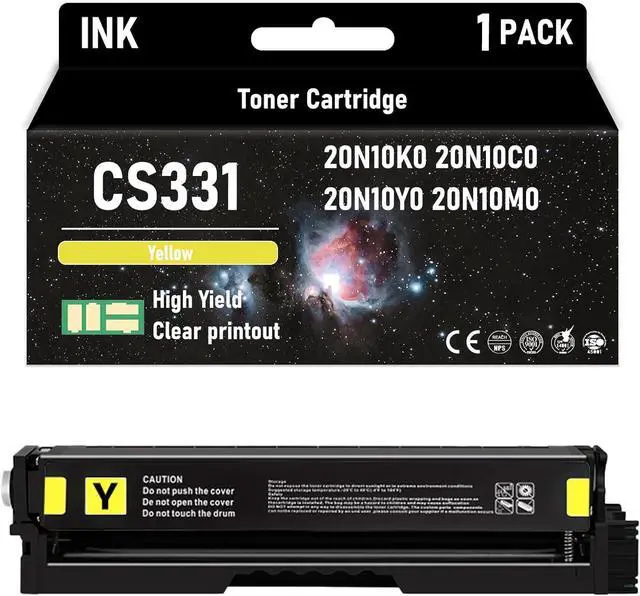 Main image of CS331 20N10K0 20N10C0 20N10Y0 20N10M0 Toner Cartridge Compatible for Lexmark CS331dw CX331adwe CS431dw CX431adw Printers, High Yield Black 1500 Pages Color 1500 Pages,Yellow