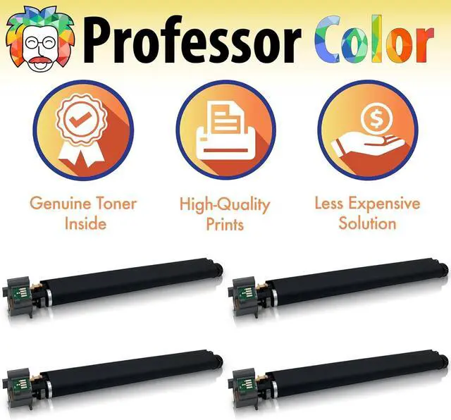 Alt view image 5 of 7 - Professor Color Re-Coded OEM Drum Cartridge for Xerox WorkCentre 7525 7530 7535 7545 7556 7830 7835 7845 7855 7970, Altalink C8030 C8035 C8045 C8055 C8070 Series | 013R00662 - 500,000 Pages 4 Pack