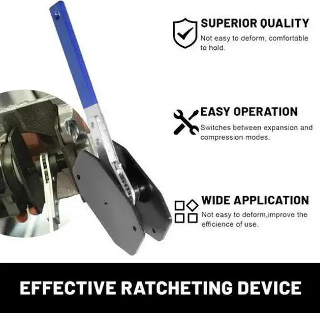 Alt view image 5 of 7 - Portable Install Tool Spreader Caliper Pad Press Car Ratchet Brake Piston Wrench