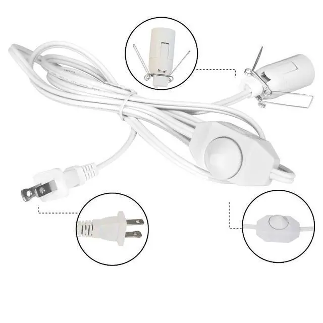 Alt view image 3 of 5 - Salt Lamp Cord with Dimmer Control - Power Cord with Dim Switch & Clip
