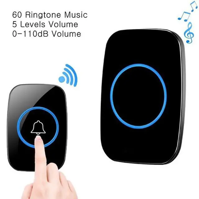 Alt view image 4 of 7 - 1000FT Wireless Doorbell Waterproof 2 Plugin Receiver Adjustable Volume 38 Chime