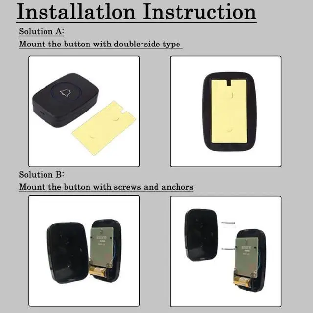 Alt view image 7 of 7 - 1000FT Wireless Doorbell Waterproof 2 Plugin Receiver Adjustable Volume 38 Chime