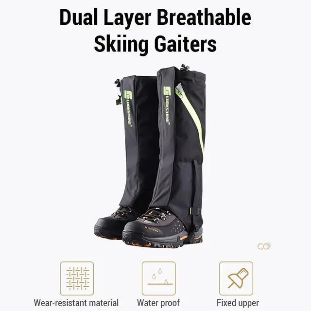 Alt view image 6 of 7 - Outdoor Hiking Boots Cover Gaiters Waterproof Leg Protection Snow Legging Tools-Blue (adult style)