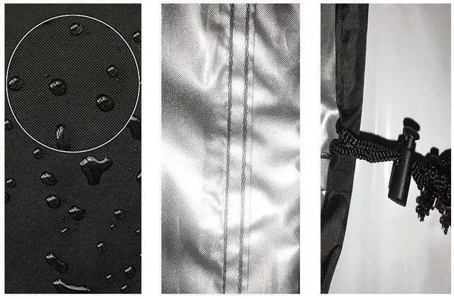 Alt view image 6 of 7 - Waterproof Universal Lawn Mower Cover Heavy Duty UV Protector for Push Mower 1PCS