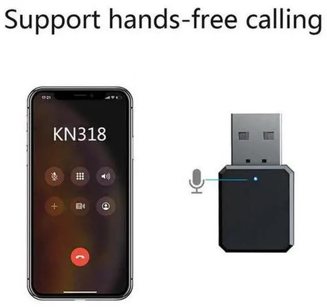 Alt view image 3 of 7 - 2X Bluetooth 5.1 USB Wireless 3.5mm AUX Audio Music Stereo Music Car Receiver Adapter