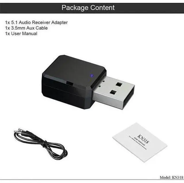 Alt view image 6 of 7 - 2X Bluetooth 5.1 USB Wireless 3.5mm AUX Audio Music Stereo Music Car Receiver Adapter