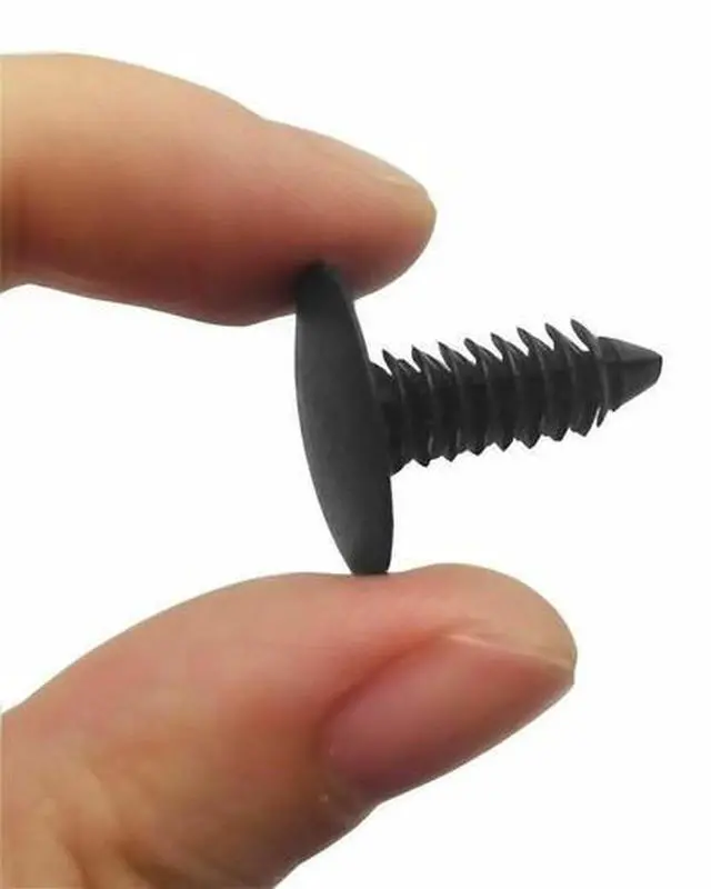 Alt view image 4 of 7 - 7mm 200PCS Plastic Rivets Clips Bumper Auto Car Hole Fastener Push Fender Pin
