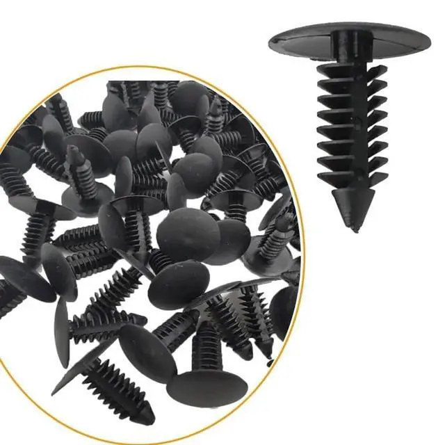 Alt view image 6 of 7 - 7mm 200PCS Plastic Rivets Clips Bumper Auto Car Hole Fastener Push Fender Pin