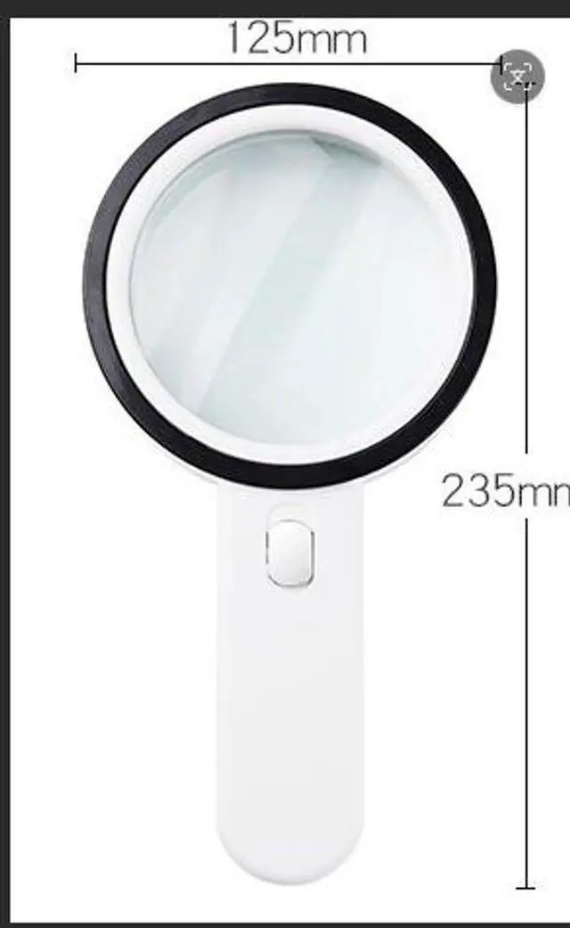 Alt view image 7 of 7 - 30X Jumbo Handheld Magnifying Glass w/ 12 Bright LED Light Illuminated Magnifier
