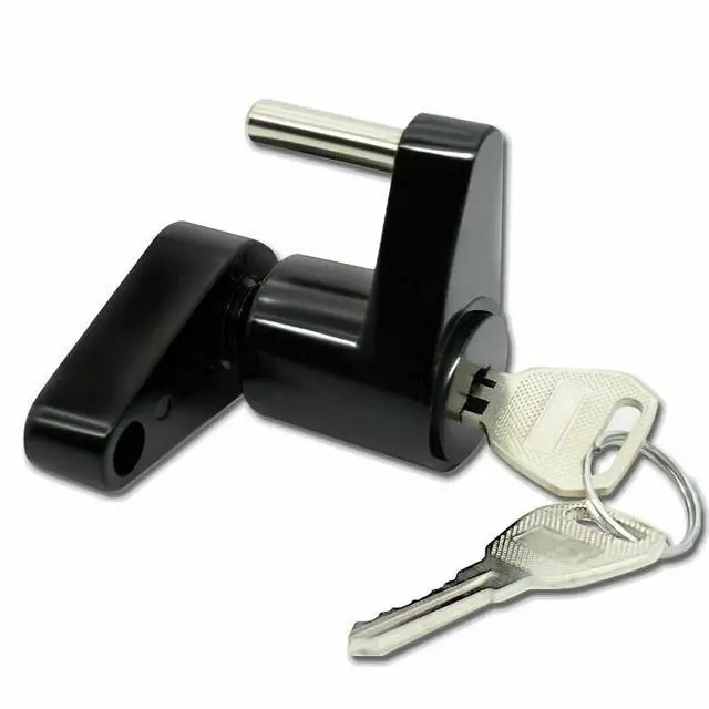 Alt view image 5 of 6 - Trailer Hitch Coupler Lock Dia 1/4" Span 3/4" For Tow Boat RV Truck Car + 2 Keys