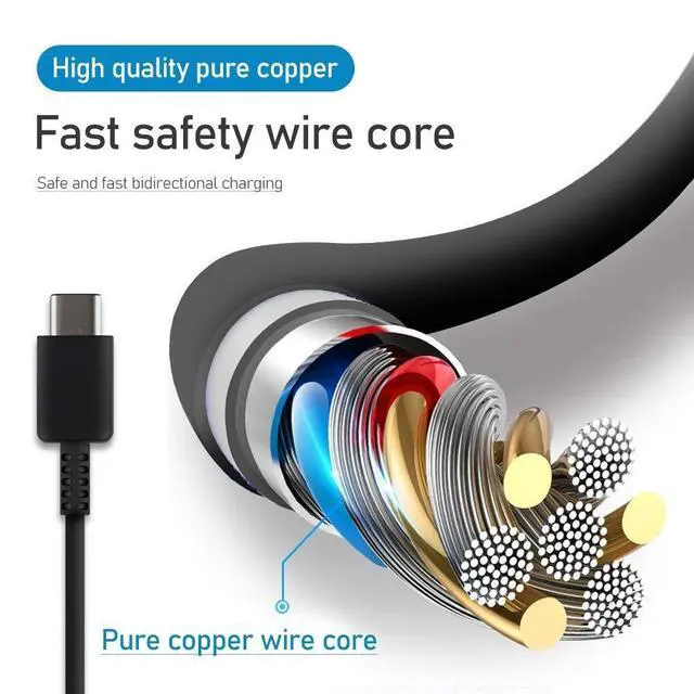 Alt view image 5 of 7 - For Samsung Galaxy S20 S21 S2225W 25W Type USB-C Super Fast Wall Charger Cable-1 PCS US Charger + 1 PCS 3ft cable