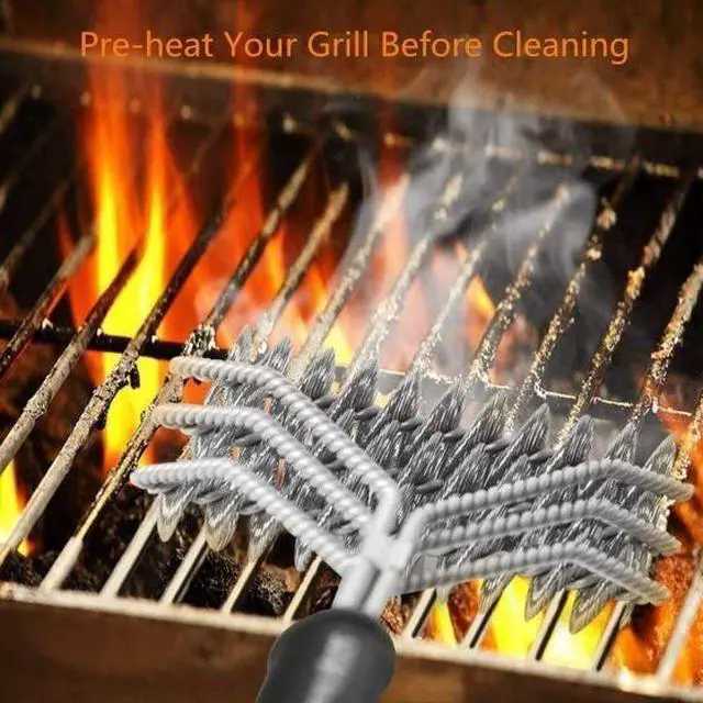 Alt view image 4 of 7 - 18" BBQ Grill Brush,Stainless Steel Bristle Free Grill Brush Tool BBQ Cleaning