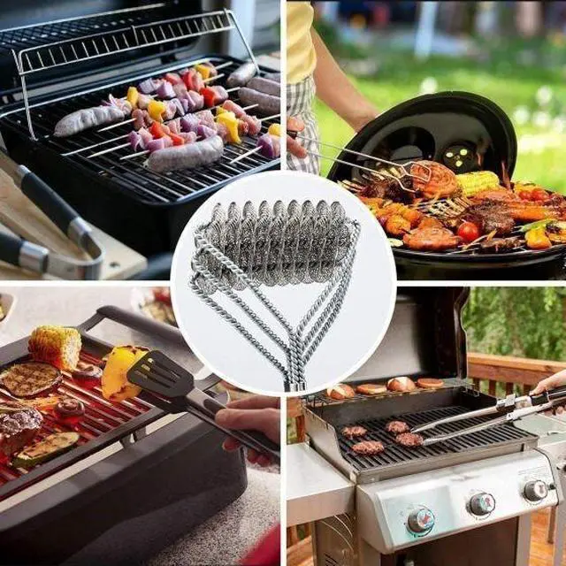 Alt view image 3 of 7 - 18" BBQ Grill Brush,Stainless Steel Bristle Free Grill Brush Tool BBQ Cleaning