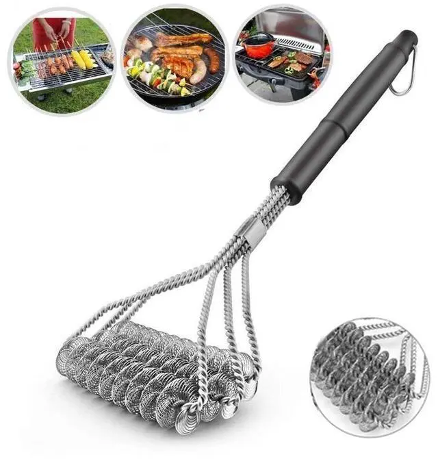 Alt view image 2 of 7 - 18" BBQ Grill Brush,Stainless Steel Bristle Free Grill Brush Tool BBQ Cleaning
