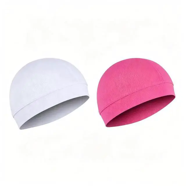 Main image of Men Cooling Skull Cap Helmet Liner Summer Quick Drying Cycling Sports Beanie Hat Polyester Ice Silk-White+Pink