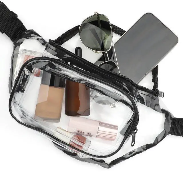 Alt view image 5 of 7 - Clear Fanny Pack Men Women Waist Pouch Belt Bag Outdoor Sports Stadium Security Blue