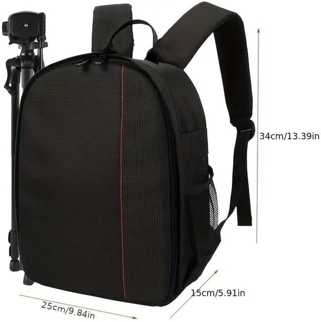 Alt view image 2 of 7 - Waterproof Camera Backpack for Canon, Nikon, and Sony DSLR Cameras Orange