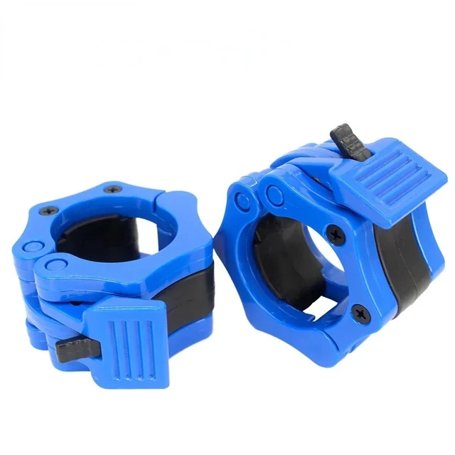 Alt view image 2 of 7 - Spinlock Barbell Collars Barbell/Dumbbell Clips Standard Bars Release Clamps 2"-Green x2+Pink x2