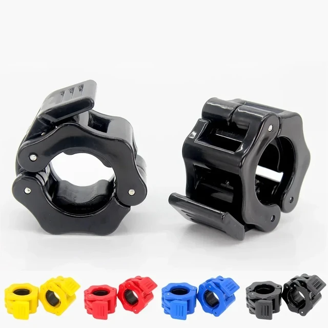 Alt view image 3 of 7 - Spinlock Barbell Collars Barbell/Dumbbell Clips Standard Bars Release Clamps 2"-Green x2+Pink x2