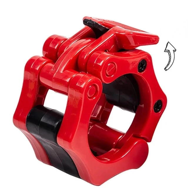 Alt view image 5 of 7 - Spinlock Barbell Collars Barbell/Dumbbell Clips Standard Bars Release Clamps 2"-Green x2+Pink x2