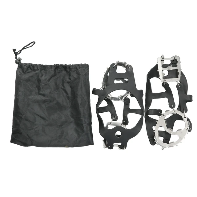 Alt view image 3 of 7 - 1 Pair 18 Teeth Crampons Fishing Snow Shoe Spiked Grips Cleats AntiSlip FF