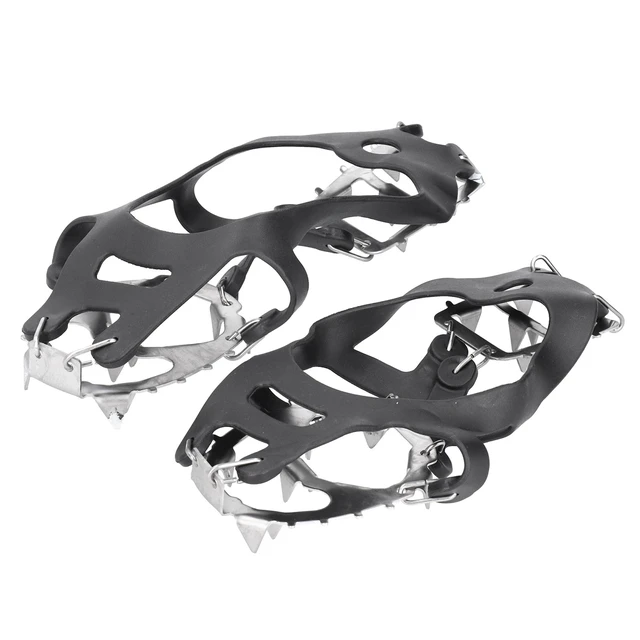 Alt view image 7 of 7 - 1 Pair 18 Teeth Crampons Fishing Snow Shoe Spiked Grips Cleats AntiSlip FF