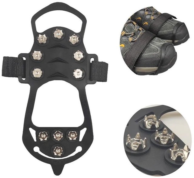 Main image of Ice Snow Anti Slip Spikes Grips Grippers Crampons Cleats Hike Shoe Boot 11 Teeth