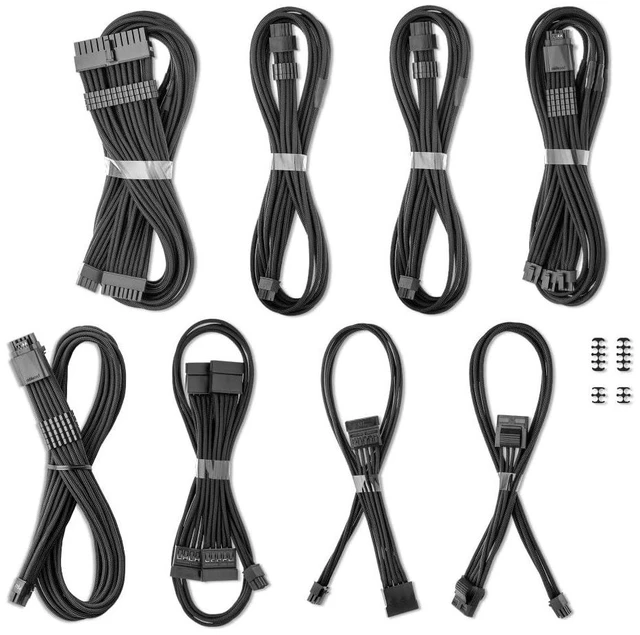 Alt view image 3 of 3 - CableMod Pro ModFlex Dual 12V-2x6 Cable Kit for Corsair Type 4 (Black)