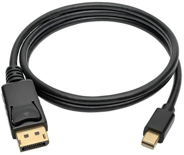 Alt view image 4 of 6 - Tripp Lite Eaton Series P583-003-BK Mini DisplayPort to DisplayPort Cable 3 ft, 4K 60Hz, DP 1.2, Gold Latching Connectors, Black, Cloud Care Pre-Configured Bundle Eligible (50 Pack)