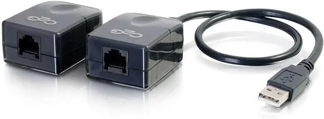 Alt view image 2 of 5 - C2G 29341 USB 1.1 Over Cat5 SuperBooster Extender Dongle Kit, TAA Compliant, Black